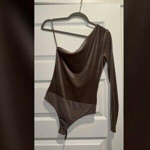 Express Body Contour Velvet Bodysuit